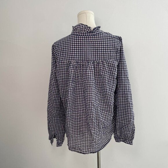 Xirena Womens Caspian Top In Navy Gingham | Women’s Size Small - Picture 3 of 6